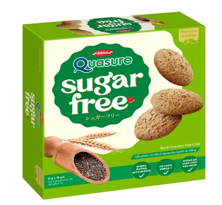 Bánh Ăn Kiêng Không Đường Quasure Sugar Free Bibica 240g