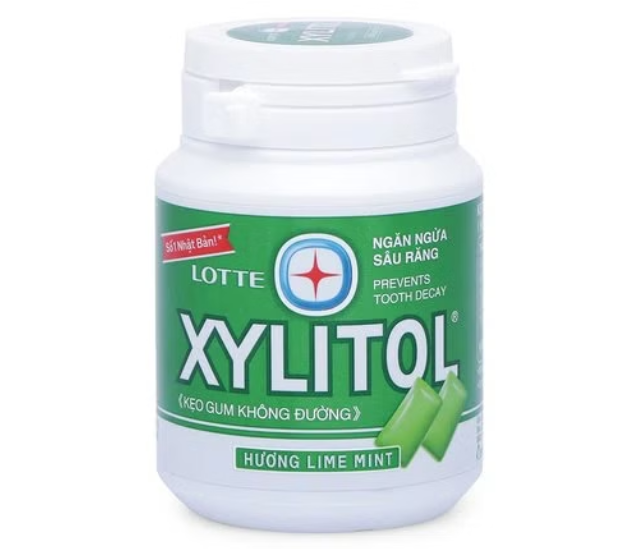 Kẹo gum XYLITOL không đường hương chanh bạc hà hủ (51.1g)