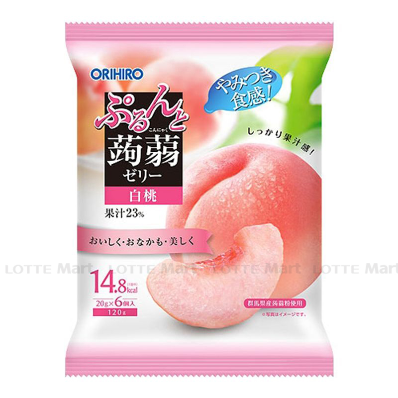 Thạch Trái Cây Orihiro Vị Đào Gói 120g