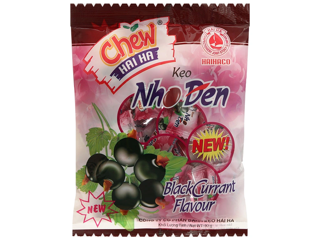 Kẹo nho đen Hải Hà Chew gói 90g