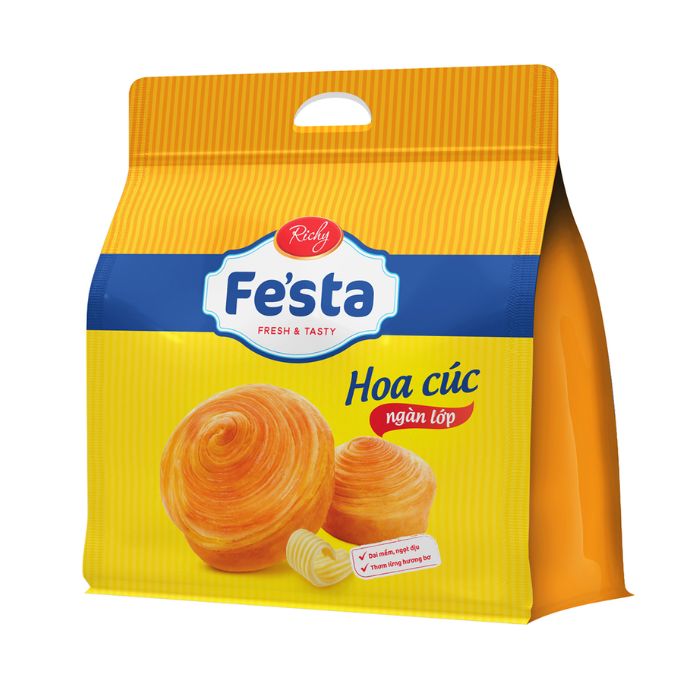 Bánh Cuộn hoa cúc ngàn lớp Richy gói 120g